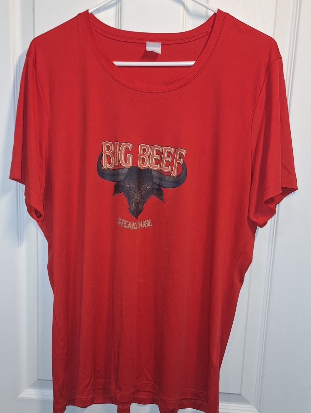 Sport Tek Red Big Beef Steakhouse "We be beefin" Tshirt XXL